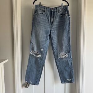 Pistola Women's Relaxed Blue Distressed Jeans